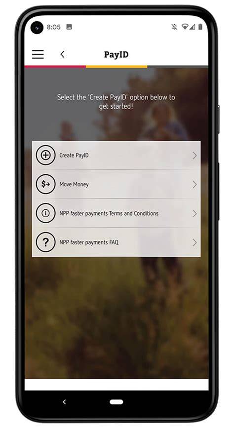 PayID payment process on a mobile phone
