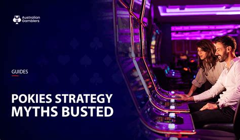 A graphic illustrating common myths about online pokies being debunked.