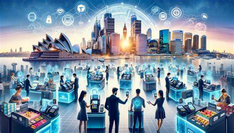 Conceptual image representing the future growth of digital payments in Australia, including PayID