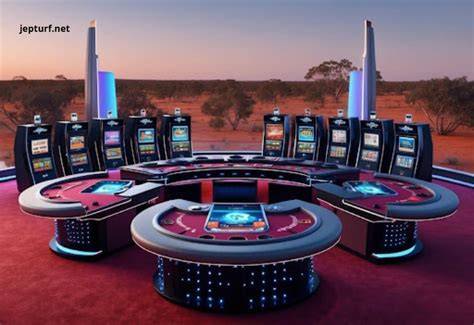 Futuristic holographic interface showing online gambling trends in Australia
