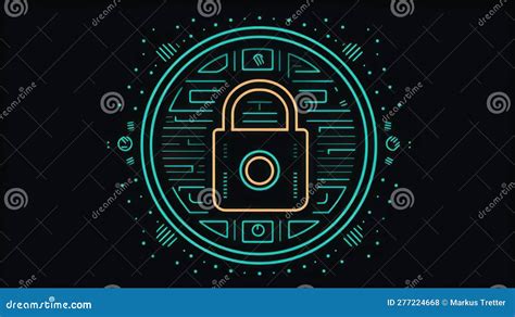 Online data encryption lock icon for secure gaming