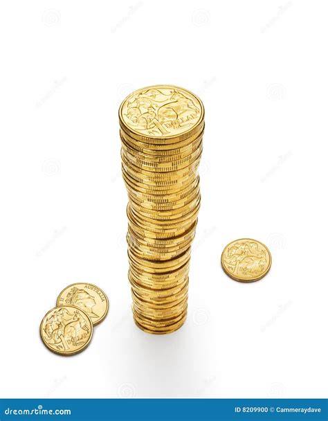 Australian dollar coins stack