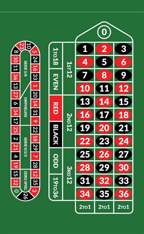 Digital roulette table layout with chips