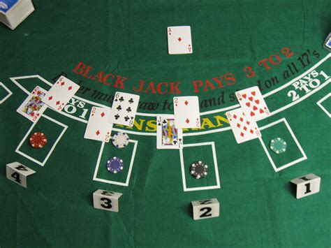 Online blackjack cards on table