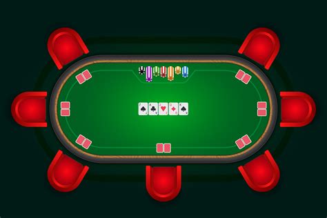 Online poker table with chips