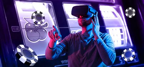 A concept image of virtual reality real life pokies online Australia in a futuristic setting.